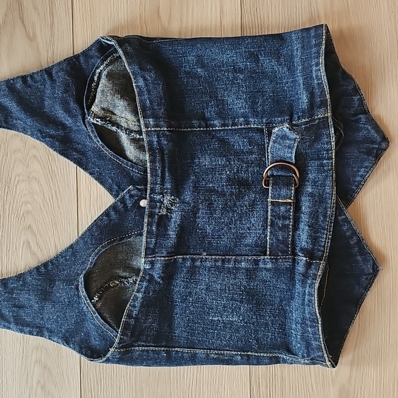 Reitmans Western Denim Halter Crop Top Vest Shirt, XS - Picture 10 of 12